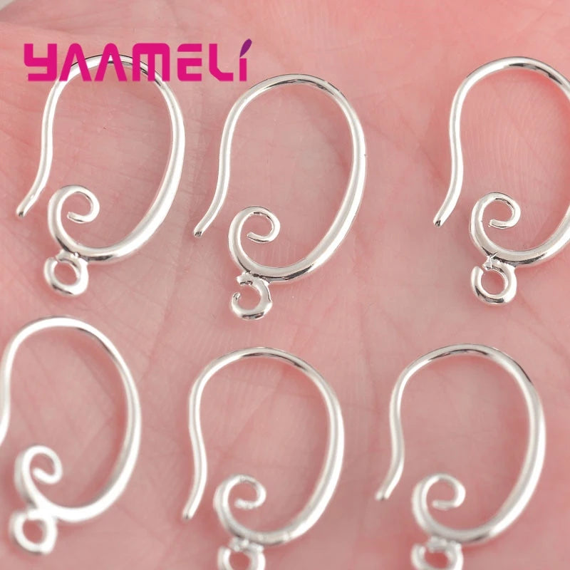 50pcs 925 Silver Hook Earring Earwire DIY Jewelry Findings