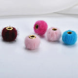 50pcs 16MM Wool Felt Velvet Jewelry Spacer Beads DIY Ornament Accessoreis Round