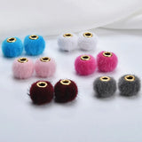 50pcs 16MM Wool Felt Velvet Jewelry Spacer Beads DIY Ornament Accessoreis Round