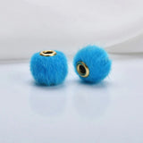 50pcs 16MM Wool Felt Velvet Jewelry Spacer Beads DIY Ornament Accessoreis Round