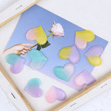 50pcs 30*35MM Double Colors Heart Resin Cabochons DIY Jewelry Craft