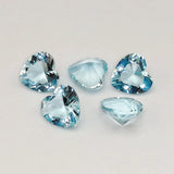 50pcs/Lot Heart Cut Loose Gemstone Glass Stone