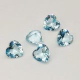 50pcs/Lot Heart Cut Loose Gemstone Glass Stone
