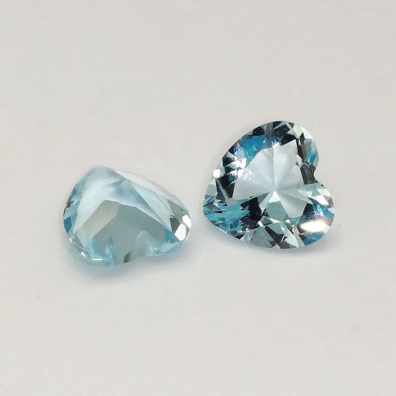50pcs/Lot Heart Cut Loose Gemstone Glass Stone