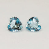 50pcs/Lot Heart Cut Loose Gemstone Glass Stone