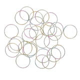 50pcs Colorful Alloy Thin Circle Bangle Bracelet for Children