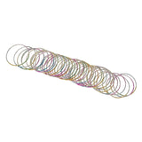 50pcs Colorful Alloy Thin Circle Bangle Bracelet for Children