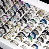 50pcs Stainless steel Rings Mix Style Wedding Party Gift