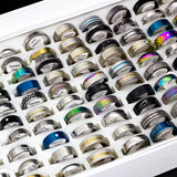 50pcs Stainless steel Rings Mix Style Wedding Party Gift