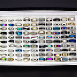 50pcs Stainless steel Rings Mix Style Wedding Party Gift