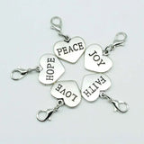 50pcs Mix Faith Love Hope Peace Joy Charms DIY Bracelet Jewelry Accessory