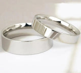 50pcs Mix 4mm 6mm Stainless Steel Wedding Band Rings