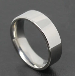 50pcs Mix 4mm 6mm Stainless Steel Wedding Band Rings