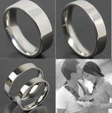50pcs Mix 4mm 6mm Stainless Steel Wedding Band Rings