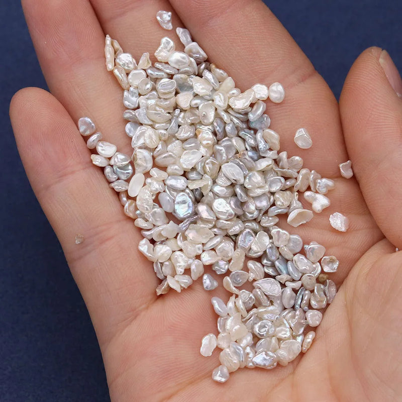 50pcs Natural Freshwater Petal Pearl Beads 6-7mm
