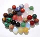 50pcs 10mm Natural Stone Bead Agates Crystal Lapis No Hole Round Beads