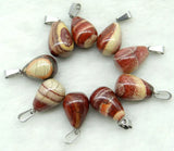 50pcs Agate Water Drop Pendants for Necklaces