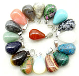 50pcs Agate Water Drop Pendants for Necklaces