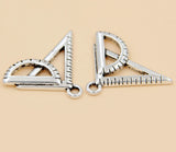 50pcs Tibetan Silver Ruler Charms Pendants 17x24mm