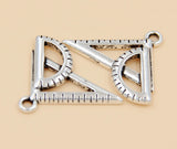 50pcs Tibetan Silver Ruler Charms Pendants 17x24mm