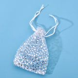 50pcs Organza Bags Star Wedding Strap Drawstring Candy Pouches Jewelry Packaging