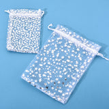 50pcs Organza Bags Star Wedding Strap Drawstring Candy Pouches Jewelry Packaging