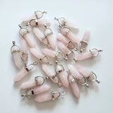 50pcs Quartz Rose Natural Stone Pendants & Necklaces Charms for Jewelry Making