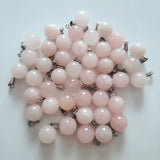 50pcs Quartz Rose Natural Stone Pendants & Necklaces Charms for Jewelry Making