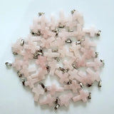 50pcs Quartz Rose Natural Stone Pendants & Necklaces Charms for Jewelry Making