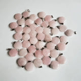 50pcs Quartz Rose Natural Stone Pendants & Necklaces Charms for Jewelry Making