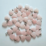50pcs Quartz Rose Natural Stone Pendants & Necklaces Charms for Jewelry Making