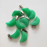 50pcs Malaysian Jade Crescent Moon Charms - DIY Jewelry Making