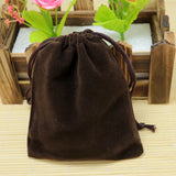 50pcs/lot 10x12cm Gray Velvet Bag Drawstring Pouch Jewelry Gift Bag Wedding