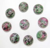 50pcs 14mm Epidote Natural Stone Cabochons Beads for DIY Jewelry Making