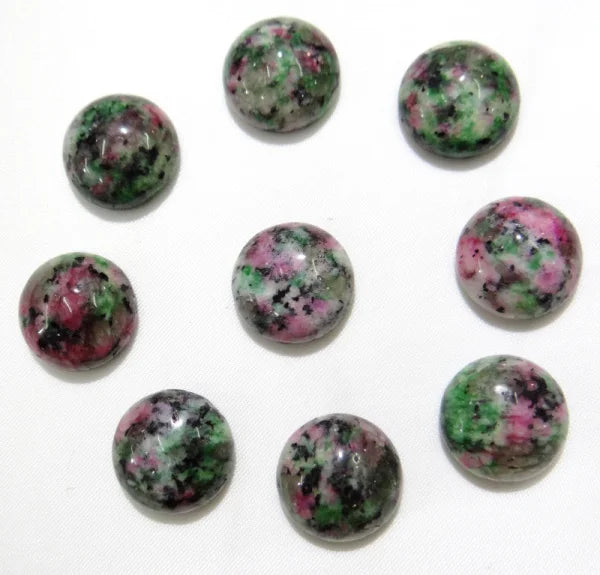 50pcs 14mm Epidote Natural Stone Cabochons Beads for DIY Jewelry Making