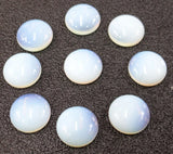 50pcs 16mm Natural Opal Stone Flat Back Cabochons No Hole Beads