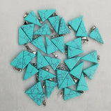 50pcs/lot Triangle Shape Charms Pendants for Necklace Making