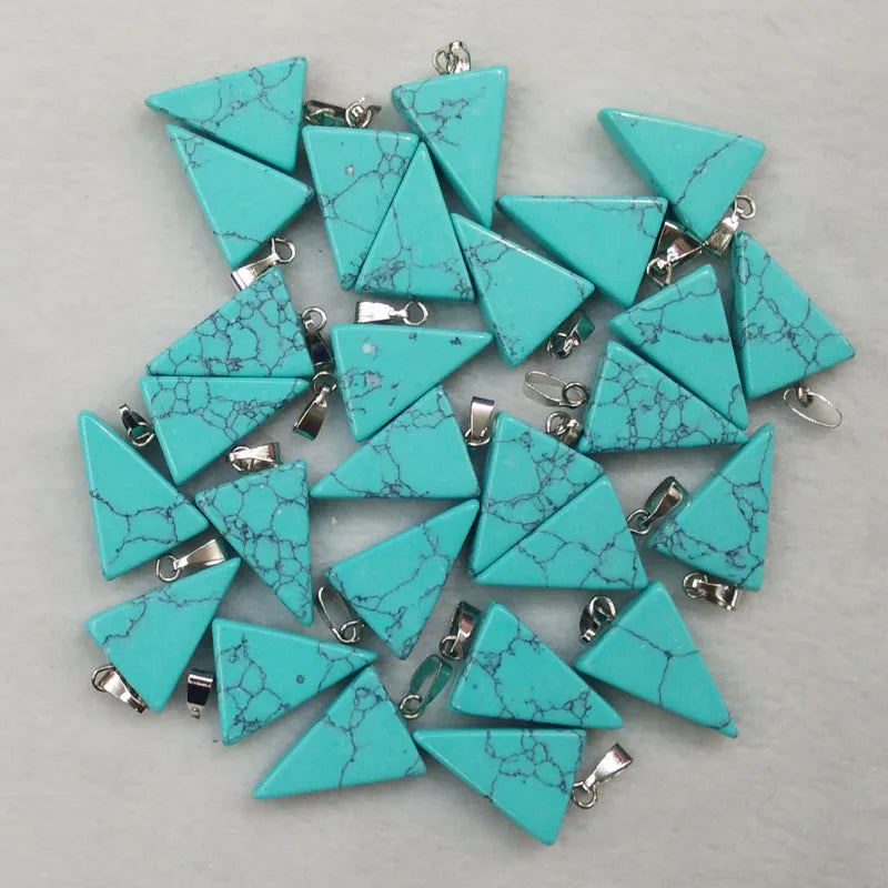 50pcs/lot Triangle Shape Charms Pendants for Necklace Making