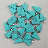 50pcs/lot Triangle Shape Charms Pendants for Necklace Making