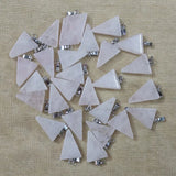 50pcs Natural Stone Triangle Charms Pendants for Necklace Making
