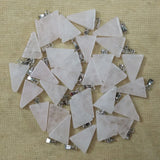 50pcs Natural Stone Triangle Charms Pendants for Necklace Making