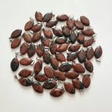 50pcs Natural Stones Horse Eye Charms Pendants for DIY Necklaces