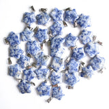 50pcs/lot Natural Sodalite Five Star Charms Pendants for Jewelry Making