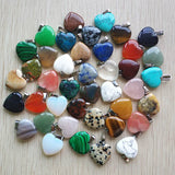 50pcs Assorted Natural Stone Charms Pendants for Jewelry Making