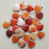 50pcs Assorted Natural Stone Charms Pendants for Jewelry Making
