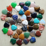 50pcs Assorted Natural Stone Charms Pendants for Jewelry Making