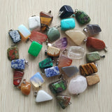50pcs Natural Stone Mixed Irregular Pendants Charms Jewelry
