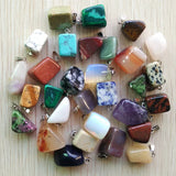 50pcs Natural Stone Mixed Irregular Pendants Charms Jewelry