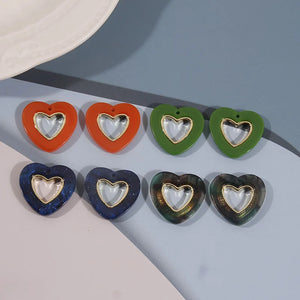 50pcs Heart Floating Locket Charms DIY Jewelry Earring Pendant