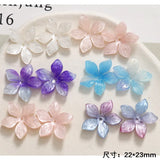50pcs/lot Acrylic Flowers Beads DIY Jewelry Earring/Hair/Accessory